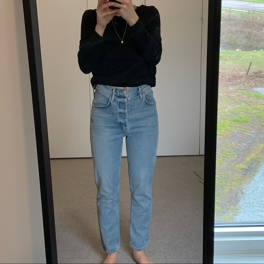 NWT Agolde Riley Straight Crop Jeans - Picture 7 of 7